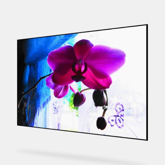 Affiche, Orchidée Magenta, options de fond de coul (Angle)