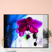Affiche, Orchidée Magenta, options de fond de coul (Mariage)