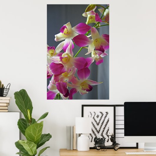 Affiche Orchidées violettes Imprimer (Bureau à domicile)