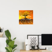 Affiche originale de l'arbre aux racines en détres (Bureau à domicile)