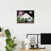 affiche originale des Pyramides égyptiennes (Bureau à domicile)
