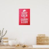 Affiche originale : Restez calme et portez un pist (Cuisine)