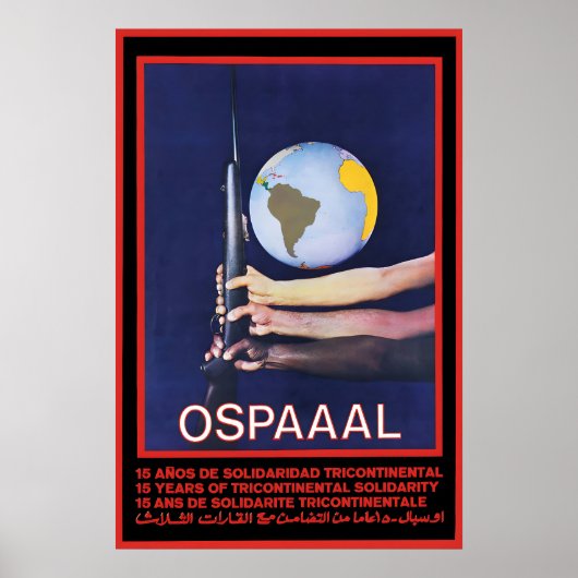 Affiche OSPAAAL 15 ans de solidarité sur trois (Devant)