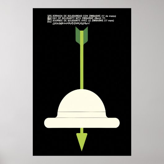 Affiche OSPAAAL Jour de solidarité avec le Zimbabw (Devant)