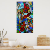 Affiche ou impression de la fenêtre du jardin fleu (Cuisine)