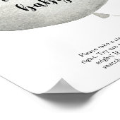 Affiche Ours en ballon Ne dites pas bébé (Coin)