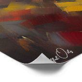 Affiche | Ours noir | Style de peinture à l'huile (Coin)