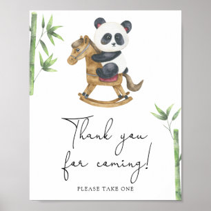 Affiche Ours Panda - Merci d'être venu