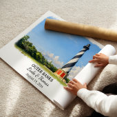Affiche Outer Banks Caroline du Nord, Aquarelle