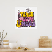 Affiche Paix, Amour et Musique (Cuisine)