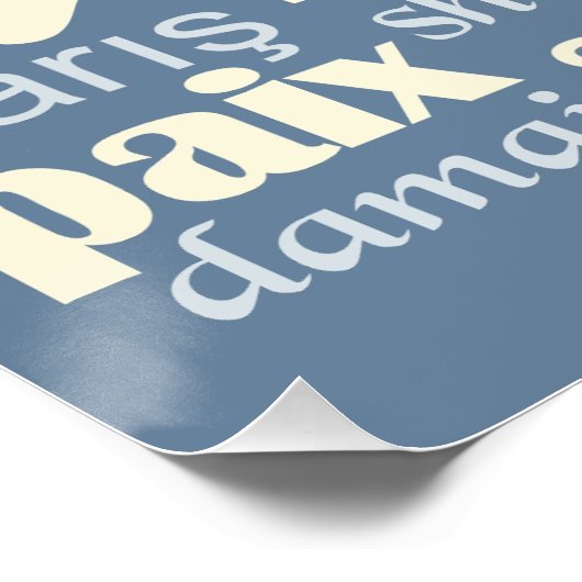 Affiche PAIX en plusieurs langues (Coin)