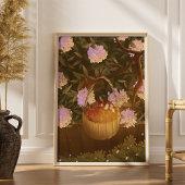 Affiche Panier de Fraises de l'Heure Dorée