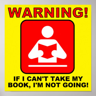 Affiche Panneau Fun Amour des Livres Bibliophile A