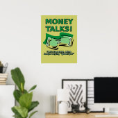 Affiche Panneau Impression Money Talks Funny (Bureau à domicile)
