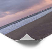 Affiche panoramique du coucher du soleil de la côt (Coin)