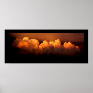 Affiche panoramique, Nuages Stormy de 34"x13.78"