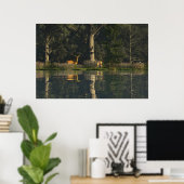 Affiche papier 30" x 24" avec l'image "Effrayée" (Bureau à domicile)