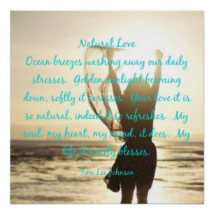 Affiche papier "Natural Love" 20" x 20" (Semi-bril