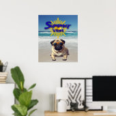 Affiche papier valeur, impression de chien mignon (Bureau à domicile)