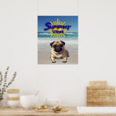 Affiche papier valeur, impression de chien mignon (Cuisine)