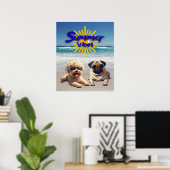 Affiche papier valeur, impression de chien mignon (Bureau à domicile)