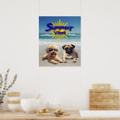 Affiche papier valeur, impression de chien mignon (Cuisine)