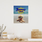 Affiche papier valeur, impression de chien mignon (Cuisine)