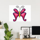 Affiche papillon (Bureau à domicile)