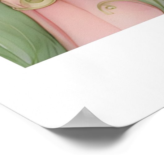 Affiche Papillon Fée Pixie Rose (Coin)