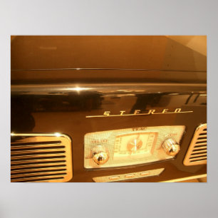 Affiche par radio vintage