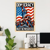 Affiche Pas de rois sauve la démocratie (Bureau à domicile)