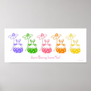 Affiche Pastel Daisy Bunny