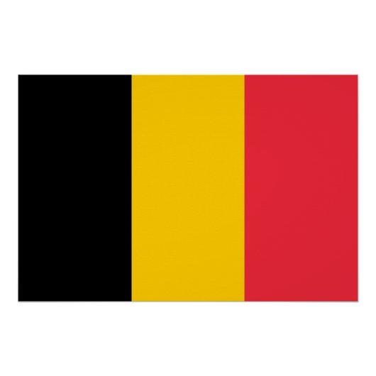 Affiche patriotique avec Drapeau de Belgique (Devant)