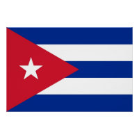 Affiche patriotique avec drapeau de Cuba