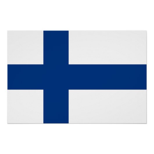 Affiche patriotique avec Drapeau de Finlande (Devant)