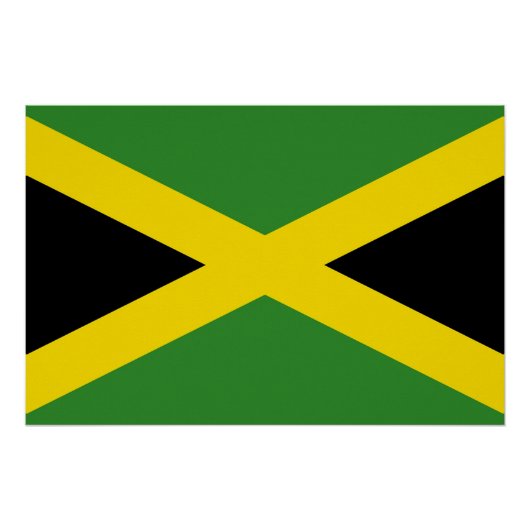 Affiche patriotique avec Drapeau de Jamaïque (Devant)