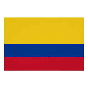 Affiche patriotique avec drapeau de la Colombie