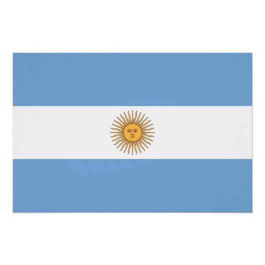 Affiche patriotique avec drapeau de l'Argentine (Devant)