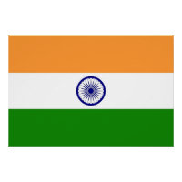 Affiche patriotique avec drapeau de l'Inde
