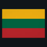 Affiche patriotique avec Drapeau de Lituanie<br><div class="desc">Montrez votre fierté nationale en audace avec cette affiche patriotique avec le vibrant drapeau de Lituanie ! Conçu pour attirer l'attention et inspirer l'admiration, ce poster de haute qualité affiche fièrement le tricolore jaune, vert et rouge du drapeau lituanien dans un format clair et frappant. Que ce soit pour votre...</div>