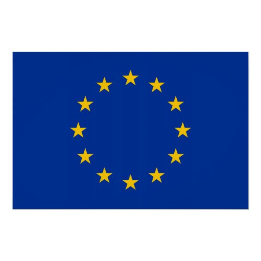 Affiche patriotique avec drapeau de l'Union europé (Devant)