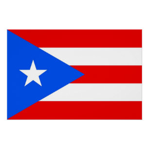 Affiche patriotique avec Drapeau de Porto Rico