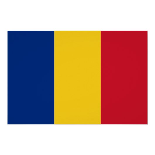 Affiche patriotique avec Drapeau de Roumanie (Devant)