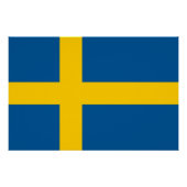 Affiche patriotique avec Drapeau de Suède (Devant)