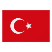 Affiche patriotique avec Drapeau de Turquie (Devant)