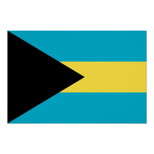 Affiche patriotique avec Drapeau des Bahamas (Devant)