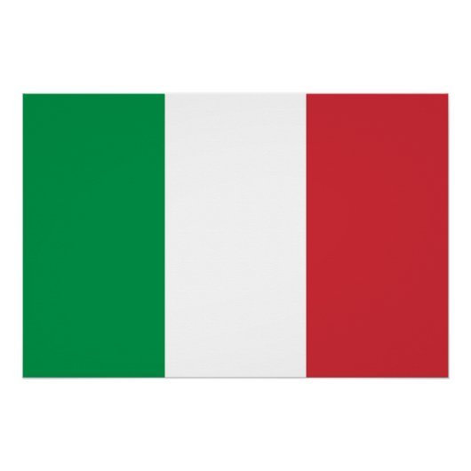 Affiche patriotique avec Drapeau d'Italie (Devant)