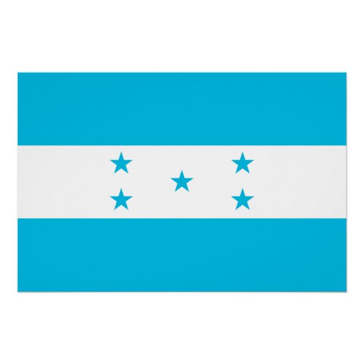 Affiche patriotique avec Drapeau du Honduras (Devant)