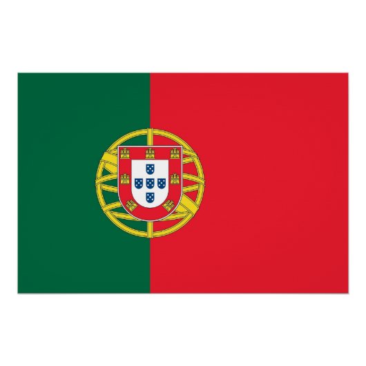 Affiche patriotique avec drapeau du Portugal (Devant)