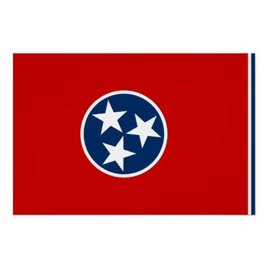 Affiche patriotique avec drapeau du Tennessee (Devant)